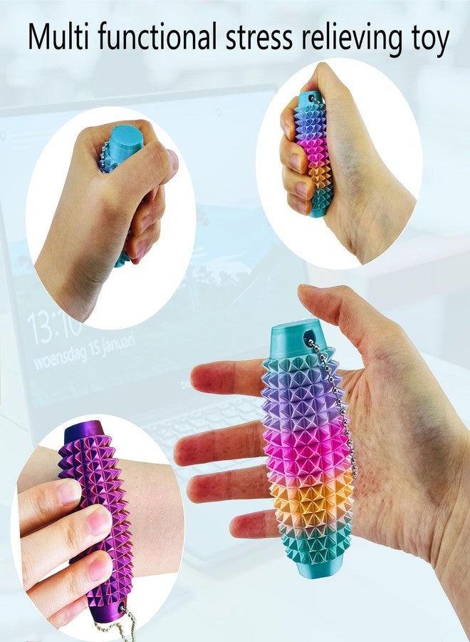 emeqzoa Upgrade Little Ouchies Pain Stim Fidget 3D Printed Fidget Toys Anxiety Relief Items,Handheld Fidget Toys,Adults & Teens Promotes Focus, Novelty Stress Relief for Christmas Birthday Gifts (Rainbow) - Image 2